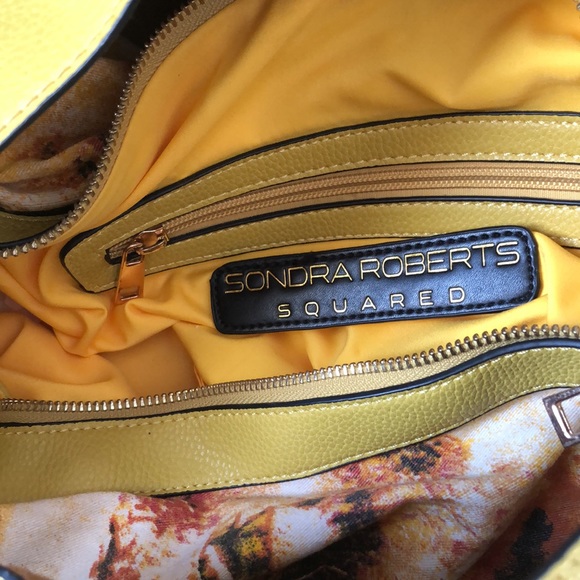 Faux Leather Sondra Roberts Squared Shoulder Bag - Picture 2 of 4